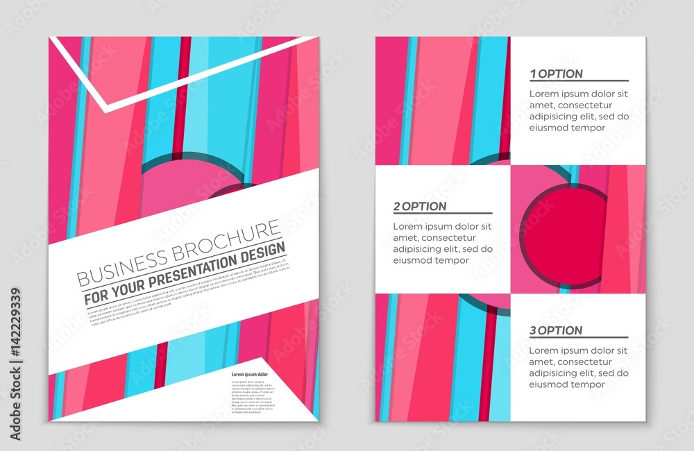 Fototapeta premium Abstract vector layout background set. For art template design, list, front page, mockup brochure theme style, banner, idea, cover, booklet, print, flyer, book, blank, card, ad, sign, sheet,, a4.