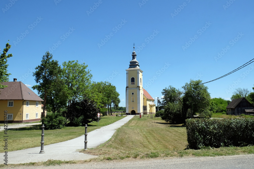 Parish Church of Saint Michael in Preloscica, Croatia on June 18, 2016.