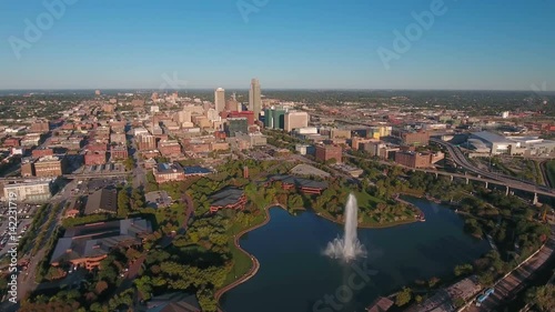 Aerial Nebraska Omaha September 2016 4K