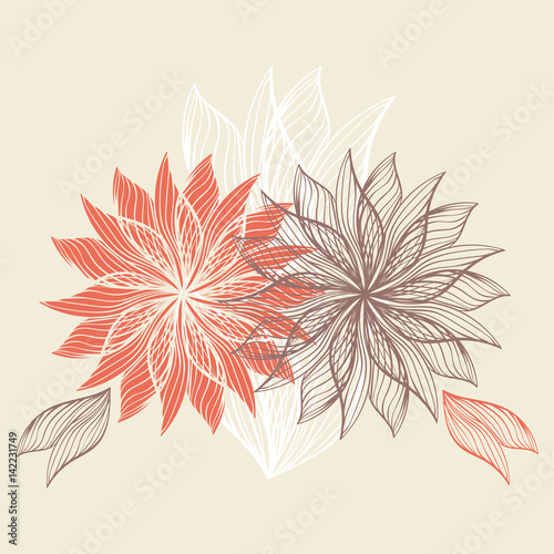 Fototapeta Naklejka Na Ścianę i Meble -  Modern graphic design with dhalia