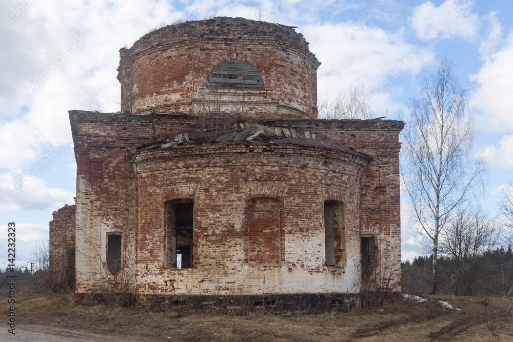 ruined abandoned church