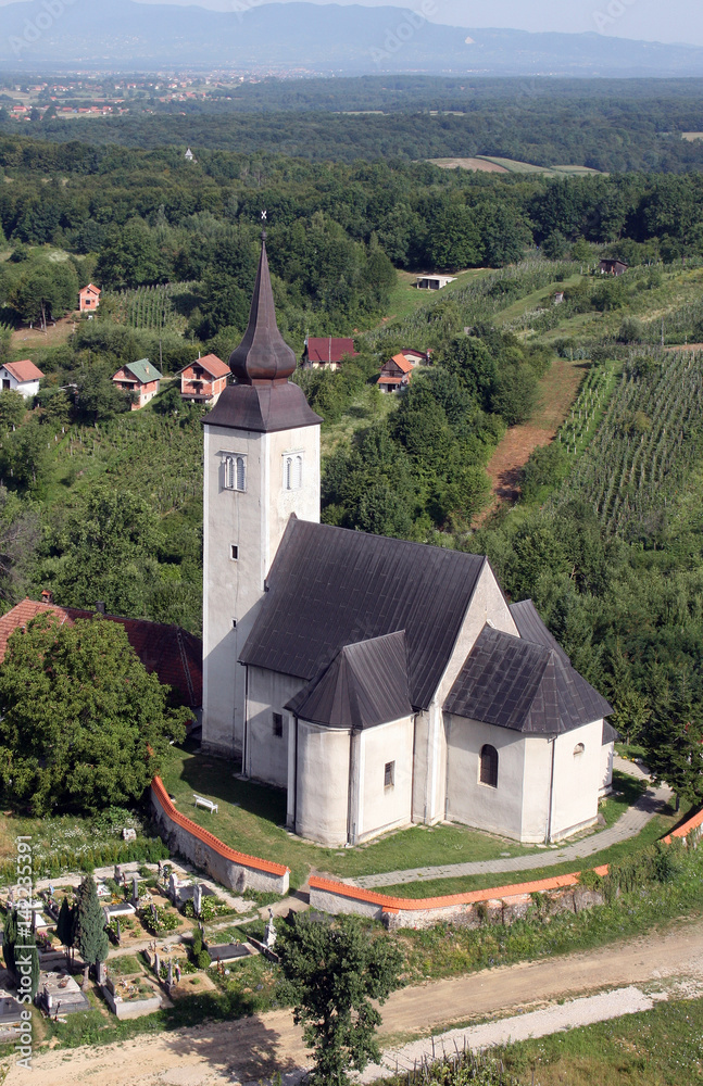 Parish Church of Saint Martin in Pisarovinska Jamnica, Croatia.