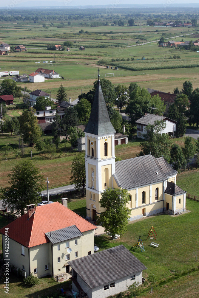 Parish Church of Saint Joseph in Sisljavic, Croatia on July 10, 2007.