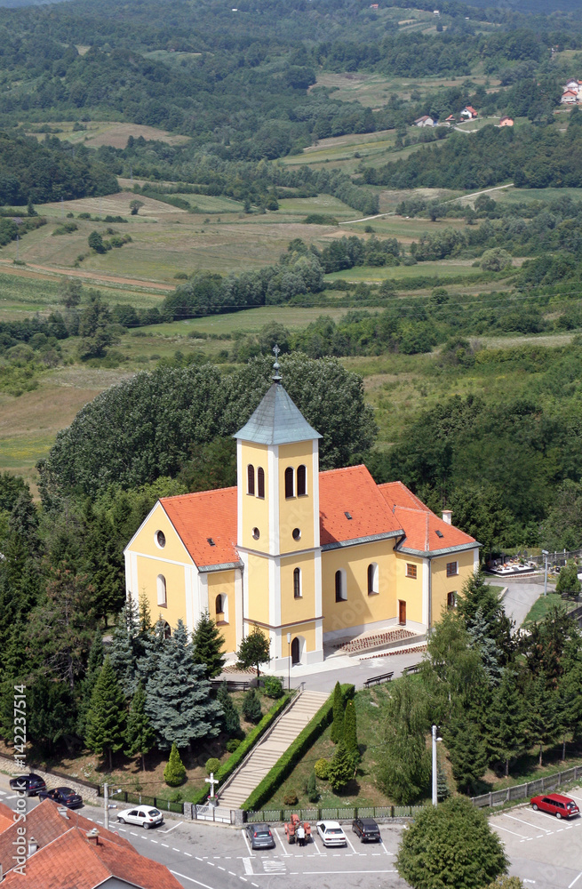 Parish Church of Holy Cross in Kravarsko, Croatia.