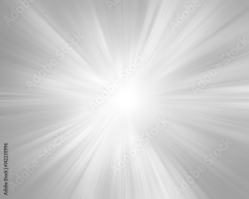 Abstract grey radiant light effect sparkle glowing starburst background banner design template empty space. 