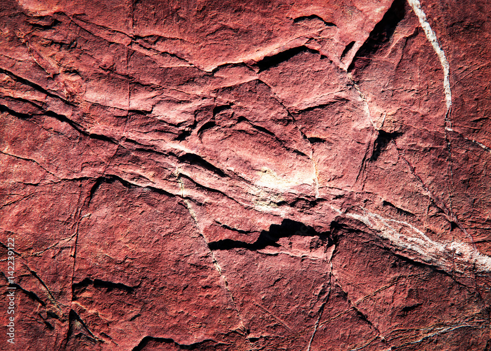 Fototapeta premium red colored limestone with grooves