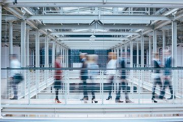 People in business center