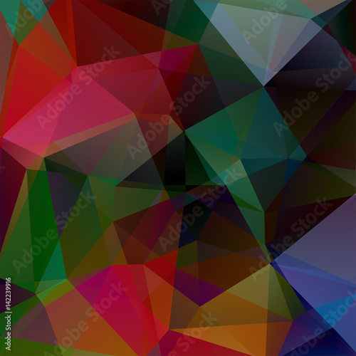 Background of red  green  black  brown geometric shapes. Colorful mosaic pattern. Vector EPS 10. Vector illustration