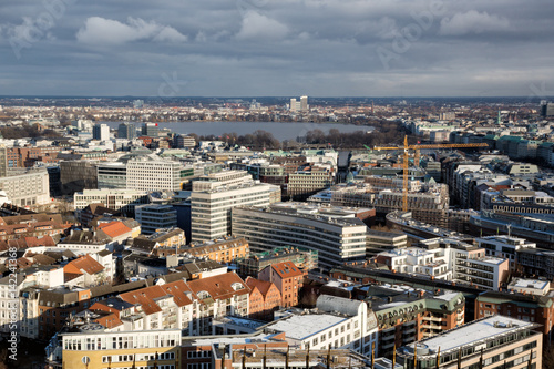Hamburg (Germany) - Aerial urban skyline from the tower of saint Michaelis church in the Neustadt district in Hamburg © francesca sciarra