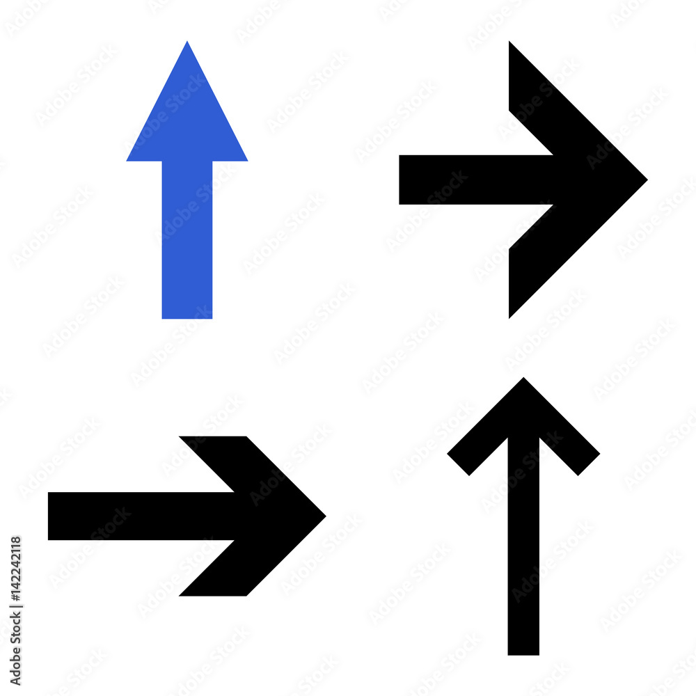 Direction Arrow icon set. Flat symbol collection. Raster pictograms. Direction Arrow icon set. Flat symbol collection. Raster pictograms.