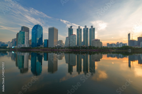 city building at morning © thithawat