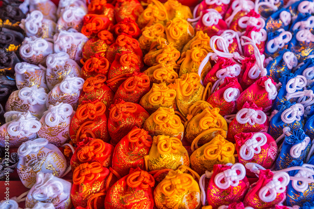 Colorful Omamori japanese charms