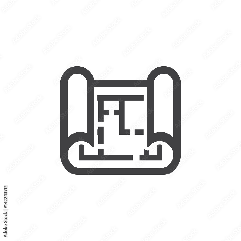 Plan icon. vector illustration Plan icon. vector illustration