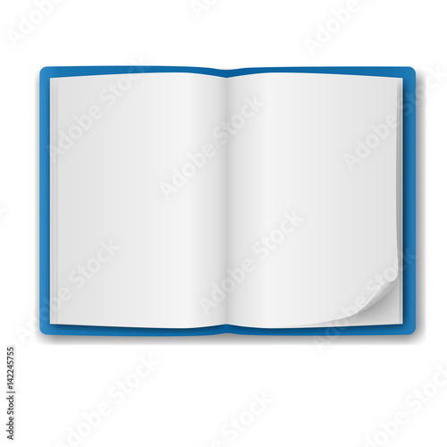 realistic notebook, exercise book , vector illustration