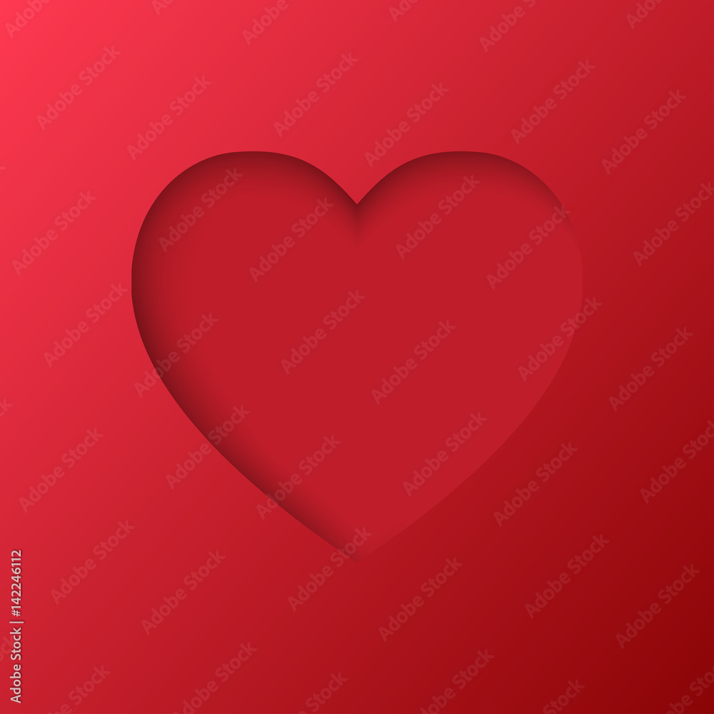 paper vector heart. valentine heart