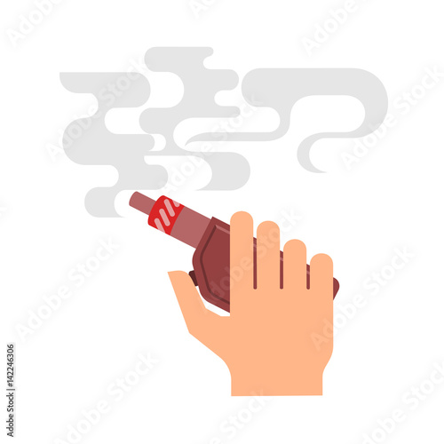 Vector vintage illustration vape logo