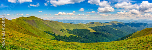 hillside panorama in mountains