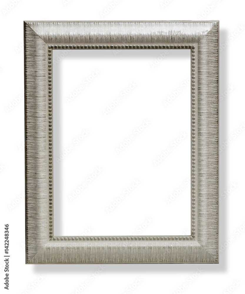 Fototapeta premium silver frame isolated