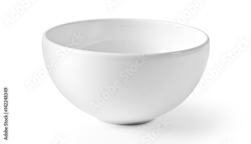 White empty bowl isolated