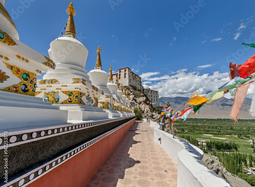 Beautiful Stupas at Thiksey Gompa - Ladakh, Jammu and Kashmir, India photo