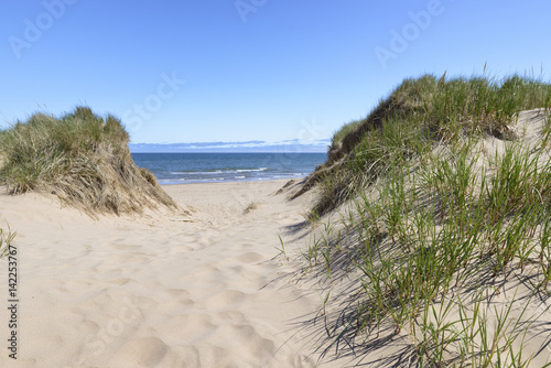 Sunny Day with Blue Sky at Beach.