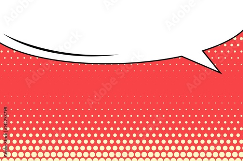 Abstract creative concept vector comic pop art style blank, layout template with clouds beams and isolated dots background. For sale banner, empty speech bubble set, illustration halftone book design.