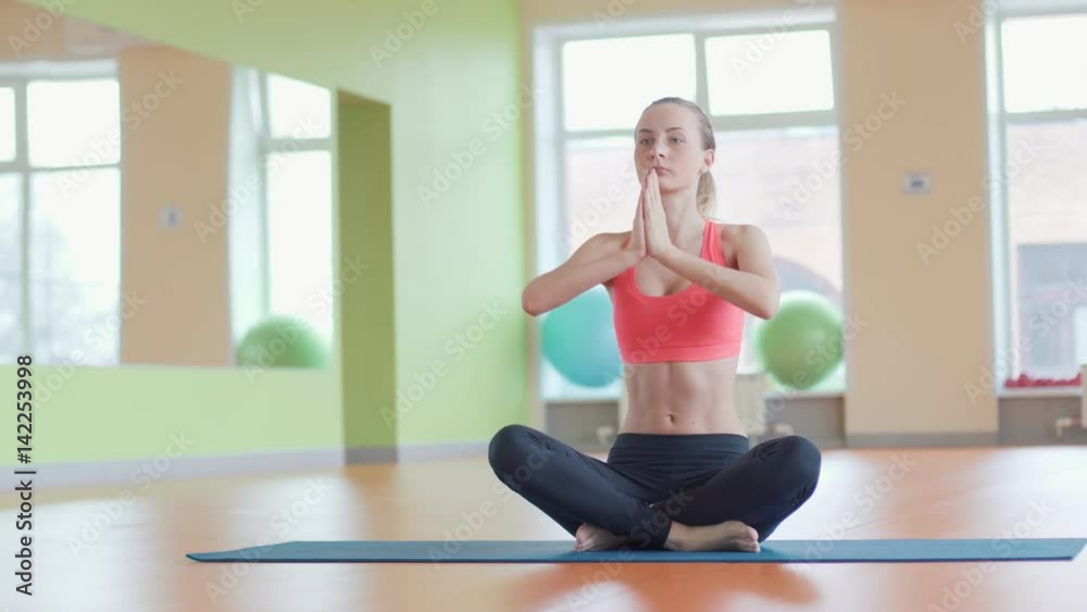 Mediation. Attractive young Indian woman mediating Mediation. Attractive young Indian woman mediating