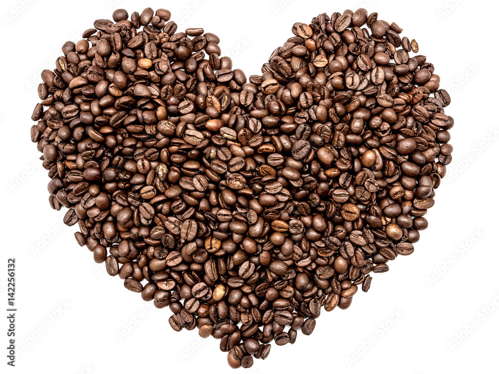 Heart of coffee beans Heart of coffee beans