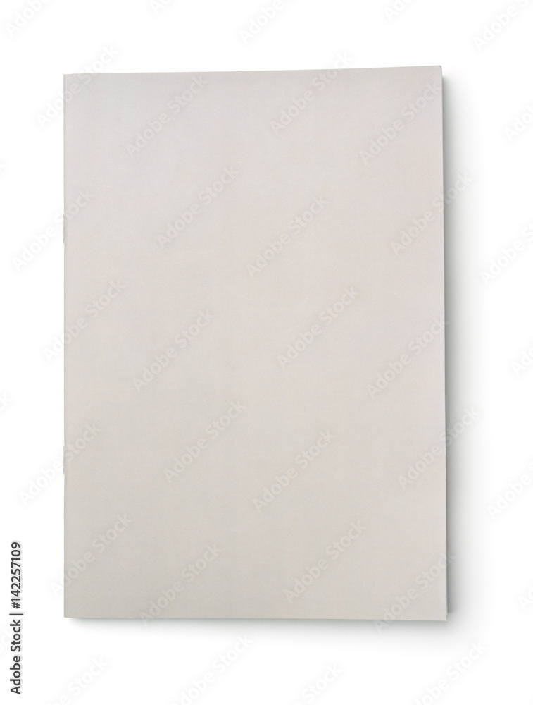 Blank grey brochure cover