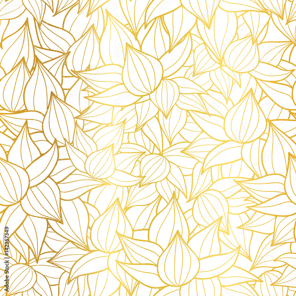 Vector golden white striped succulent plant texture drawing seamless ...