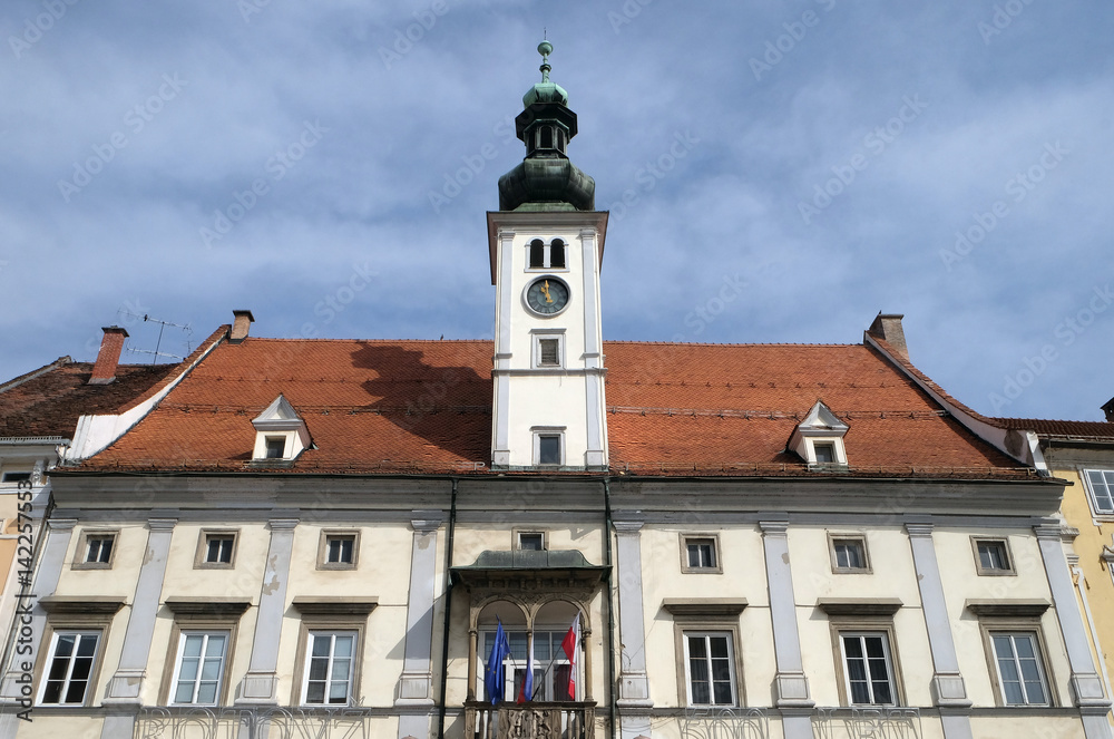 Maribor City Hall at Main Square of the city of Maribor in Slovenia, Europe 