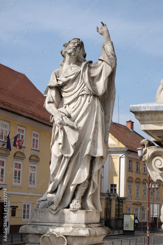 Saint James statue, Plague column at Main Square of the city of Maribor in Slovenia