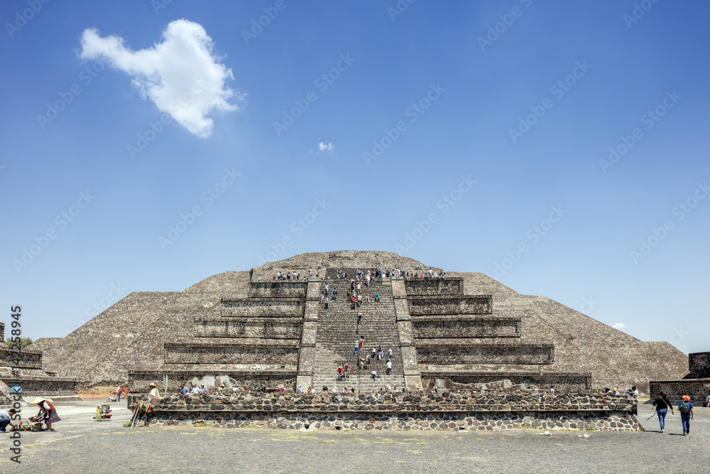 Visitors in Teotihuacan which is an ancient historic cultural city in Mexico. Visitors in Teotihuacan which is an ancient historic cultural city in Mexico.