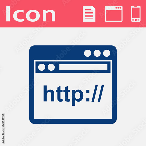 browser application window vector flat icon