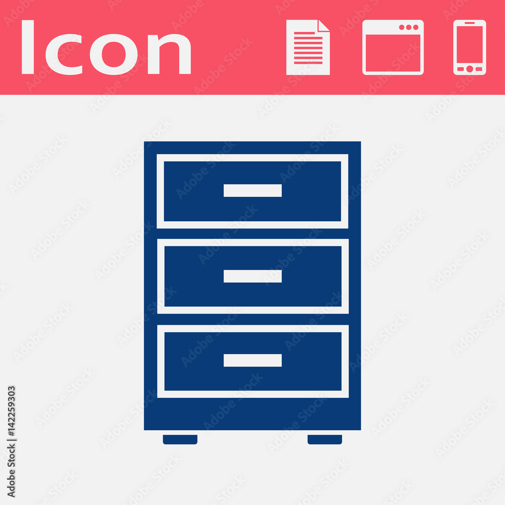 cabinet vector flat icon cabinet vector flat icon
