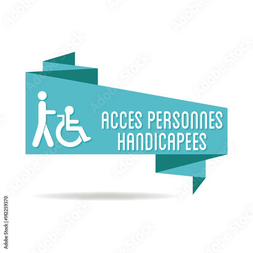 Logo accès personnes handicapées.