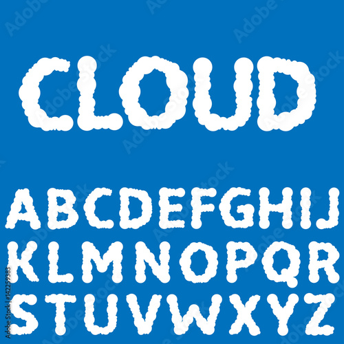 White Clouds letters