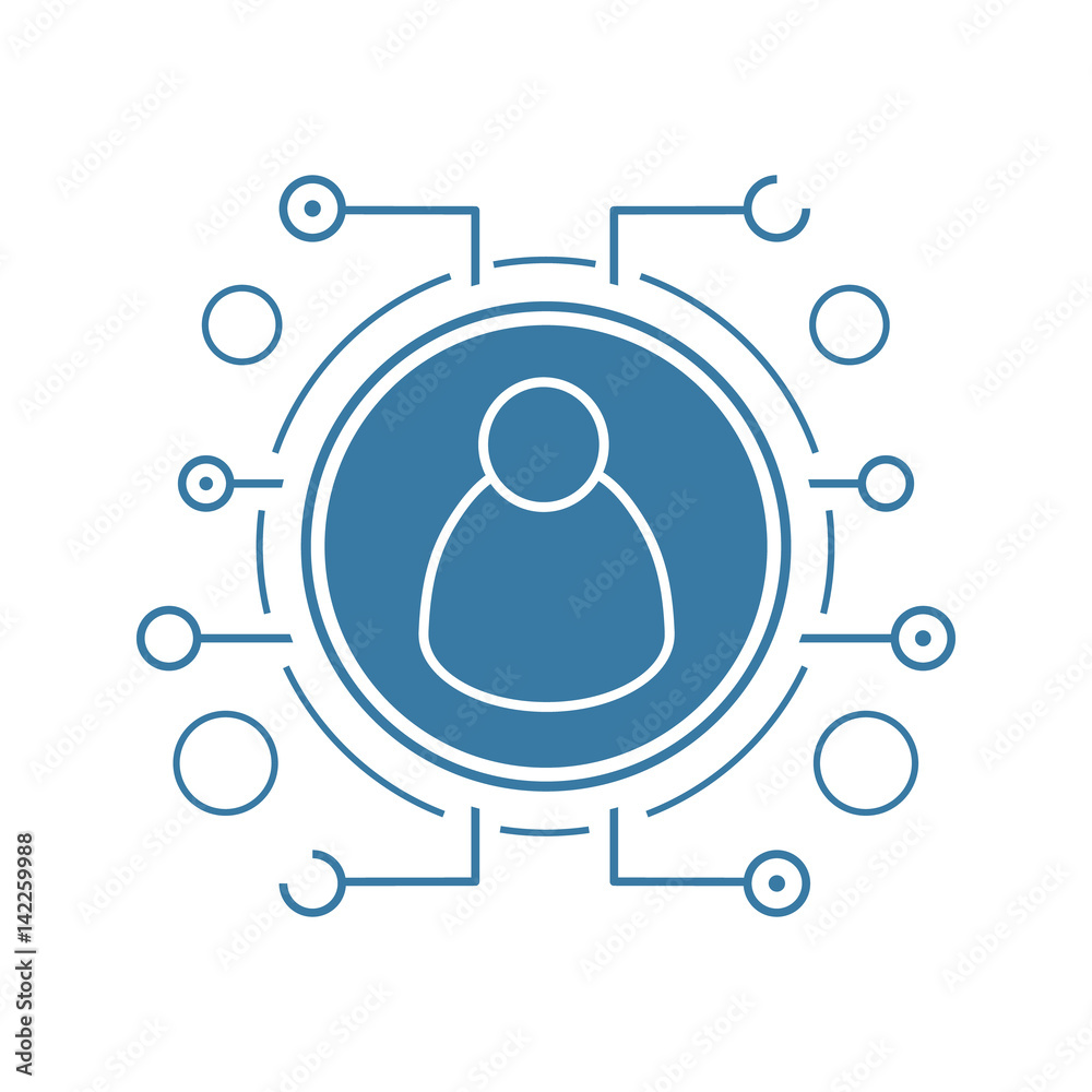 Admin user flat linear long shadow icon Admin user flat linear long shadow icon