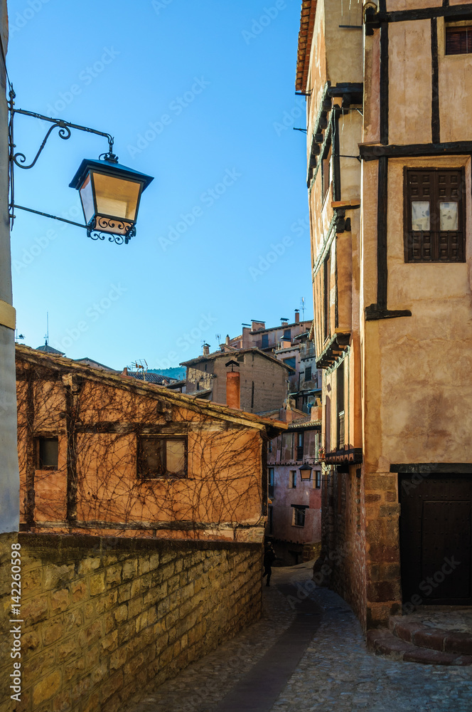 Fototapeta premium Street view in Albarracin, Spain
