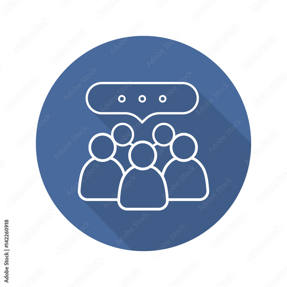Conference flat linear long shadow icon Conference flat linear long shadow icon