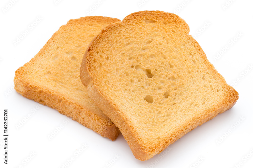 Slices of toast bread on wooden table, top view. Slices of toast bread on wooden table, top view.