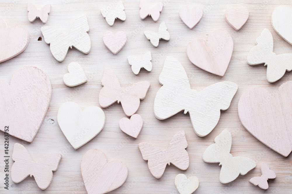 Obraz premium Easter decorations on a beautiful background. Greeting Card.