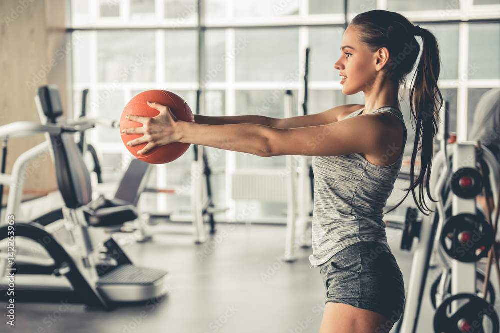 Woman at the gym Woman at the gym