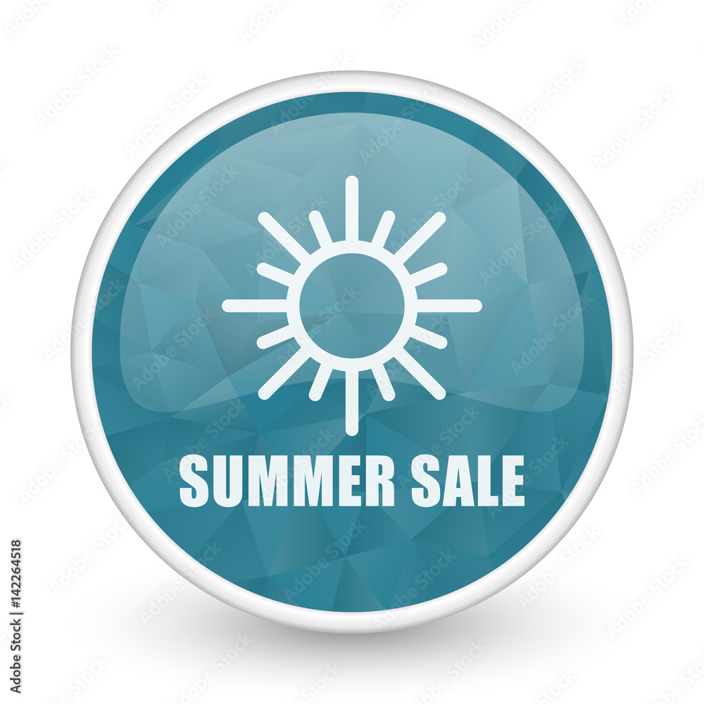 Summer sale brillant crystal design round blue web icon. Summer sale brillant crystal design round blue web icon.