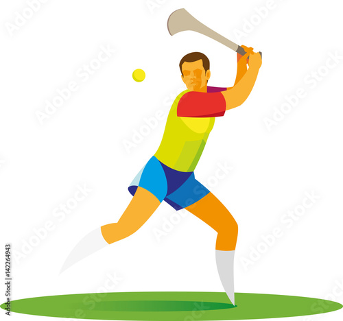 young athlete is a player in an Irish field hockey