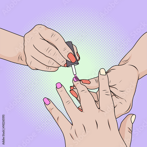 Made beauty salon manicure. Cost savings. Caring for fingernails