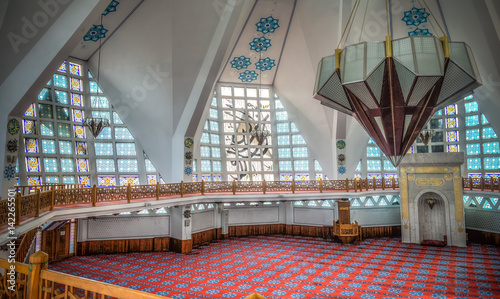 Akcakoca, Turkey - January 20, 2013: Interior of Akcakoca Merkez Camii (central grand mosque)  photo