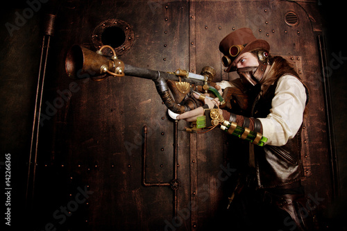 Man in Steampunk style photo