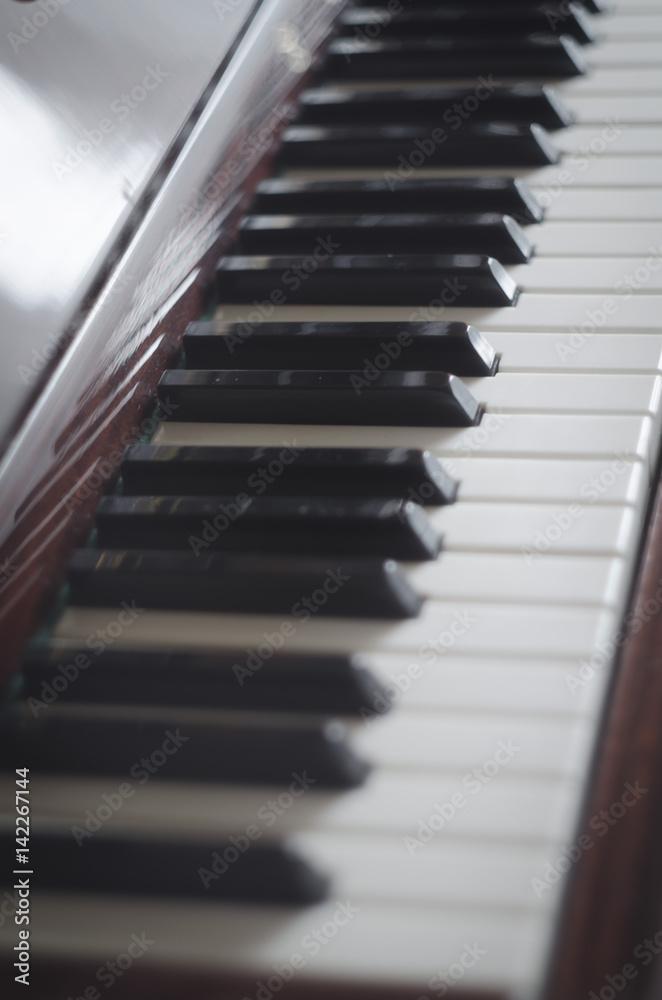 close-up of piano keys. close frontal view. close-up of piano keys. close frontal view.