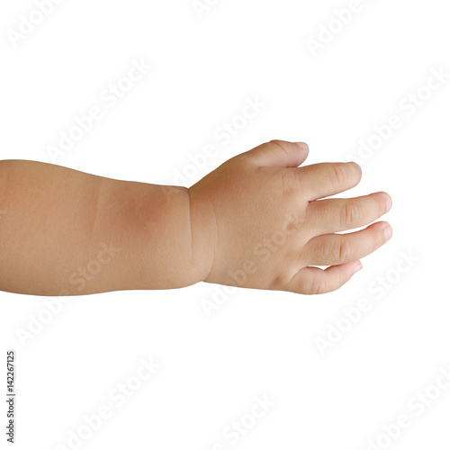 baby hand isolated on white background